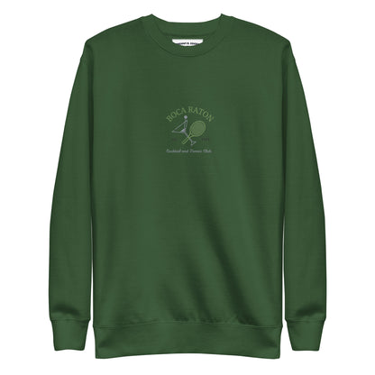 Boca Raton Cocktails & tennis Club Embroiderd men Premium Sweatshirt