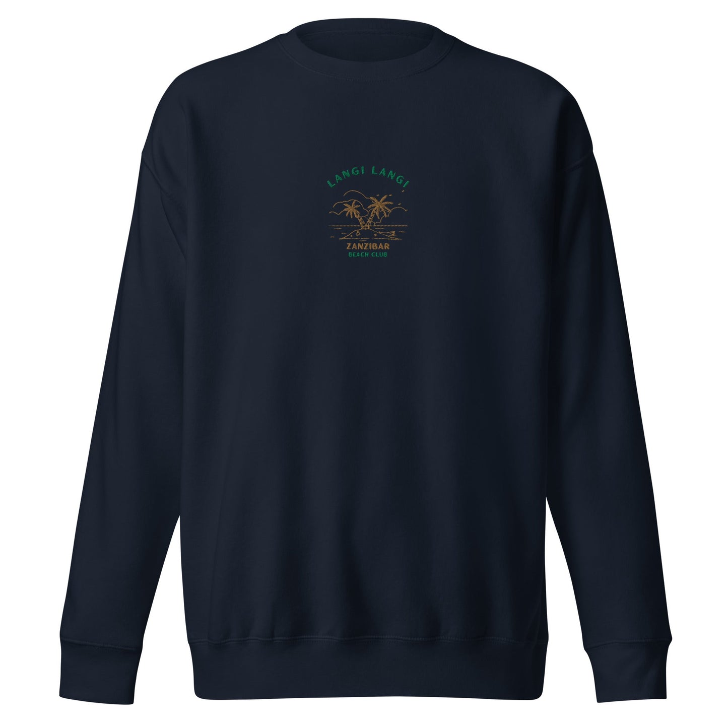 Langi Langi Zanzibar Beach Club Embroidered women's Premium Sweatshirt