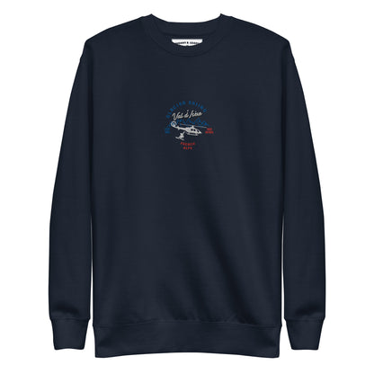 Val D'isere Glacier Skiing Embroidered men Premium Sweatshirt