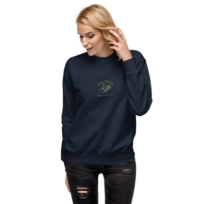 Boca Raton Cocktails & tennis Club Embroiderd women's Premium Sweatshirt