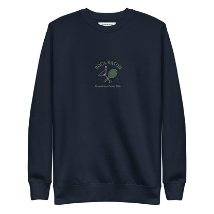 Boca Raton Cocktails & tennis Club Embroiderd men Premium Sweatshirt