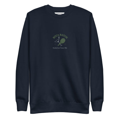 Boca Raton Cocktails & tennis Club Embroiderd women's Premium Sweatshirt