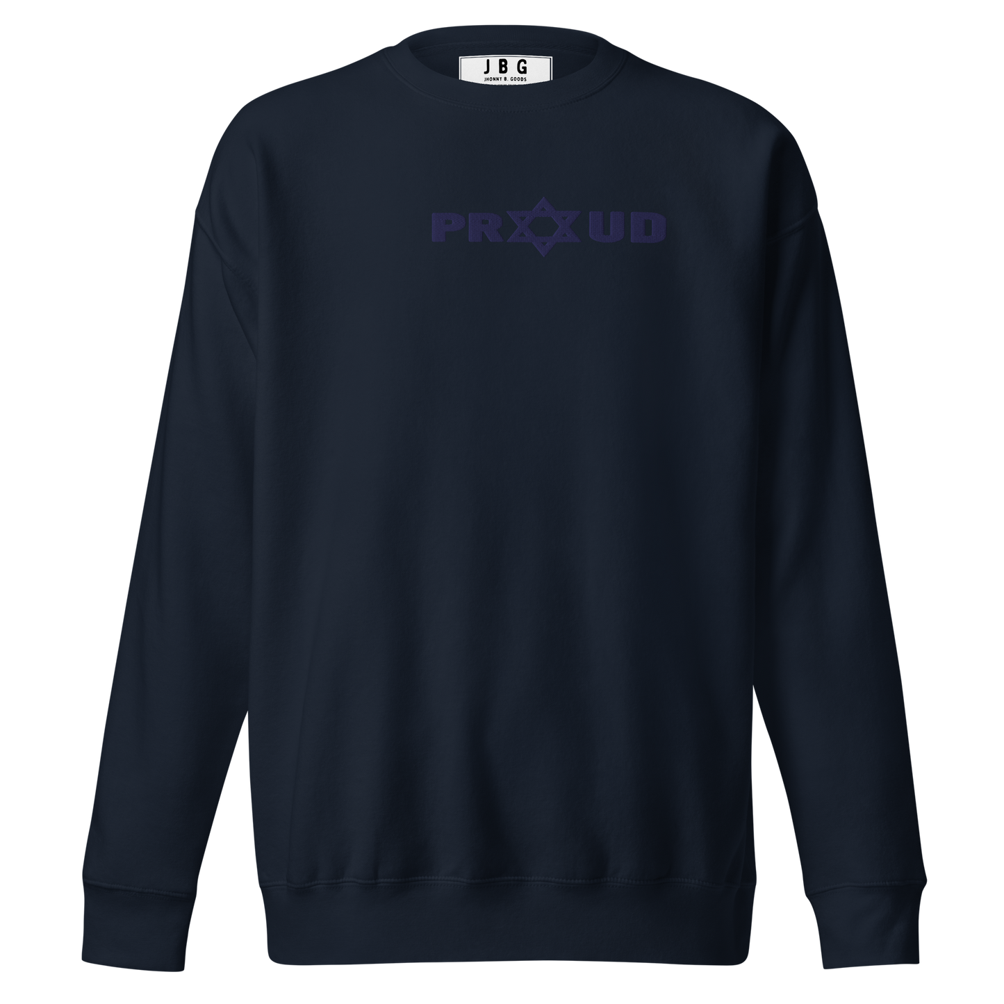 Proud Jew Blue Embroidered Premium Sweatshirt