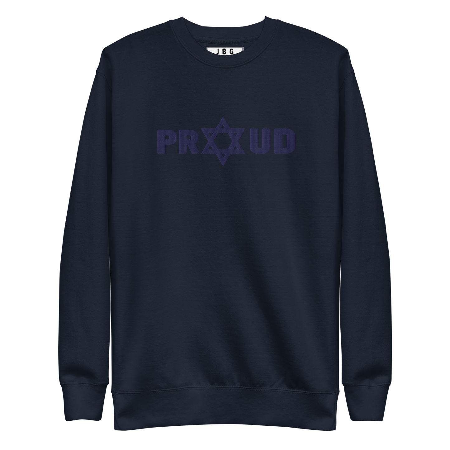 Proud Jew Blue women's Embroidered Premium Sweatshirt