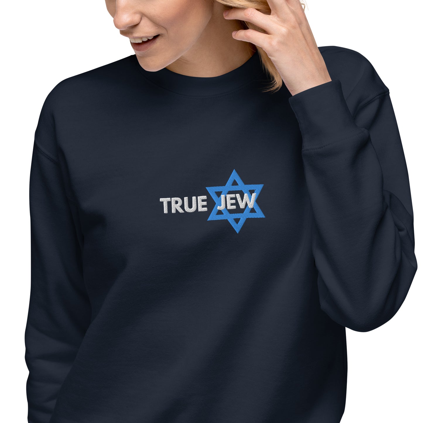 True Jew womens embroidered Premium Sweatshirt