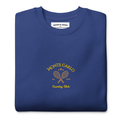 Monte Carlo Tennis Club Embroidered men Premium Sweatshirt