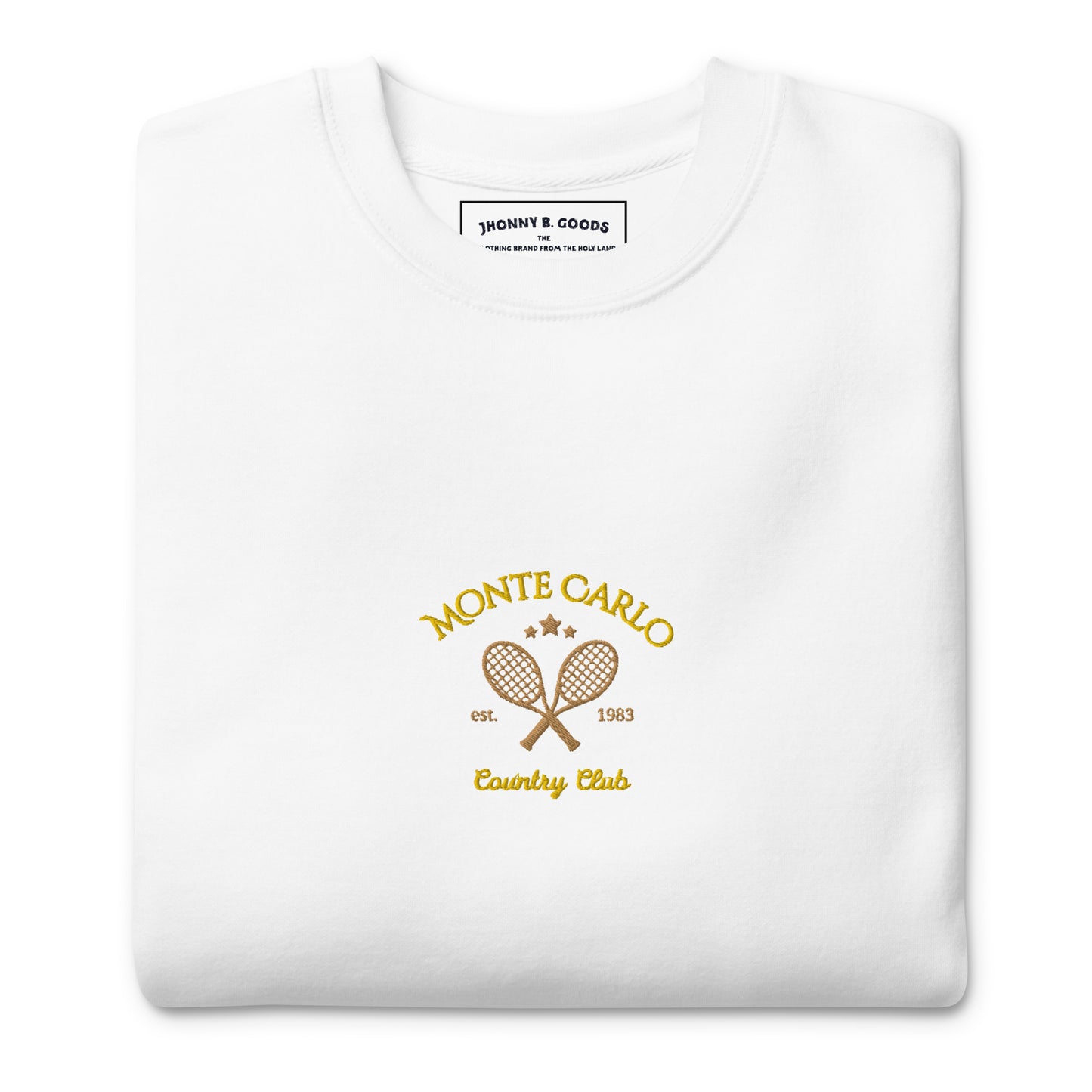 Monte Carlo Tennis Club Embroidered men Premium Sweatshirt