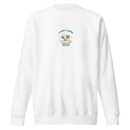 Langi Langi Zanzibar Beach Club Embroidered men Premium Sweatshirt