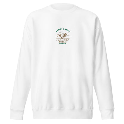 Langi Langi Zanzibar Beach Club Embroidered women's Premium Sweatshirt