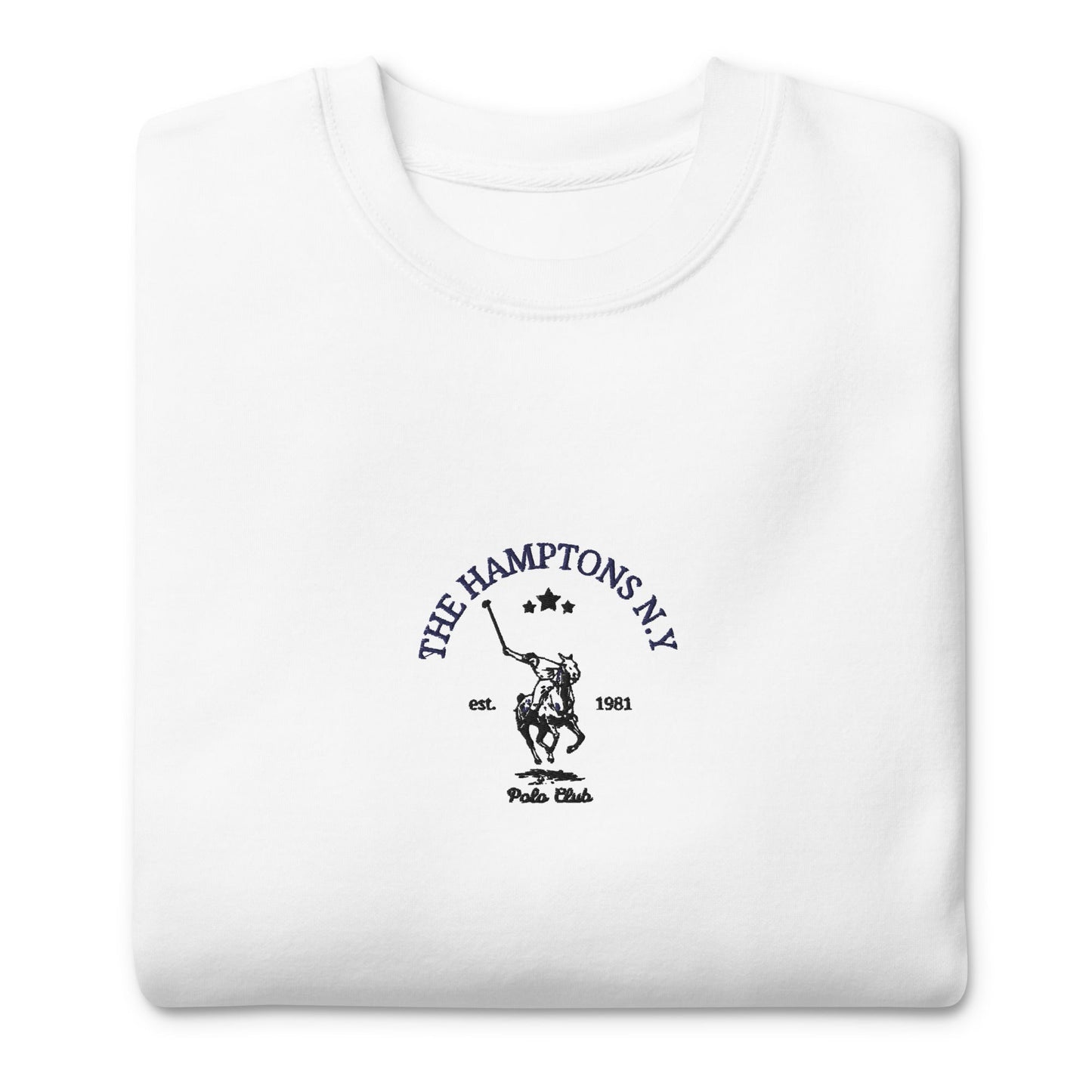 Hamptons white embroidered crewneck sweatshirt 