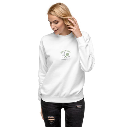 Boca Raton Cocktails & tennis Club Embroiderd women's Premium Sweatshirt