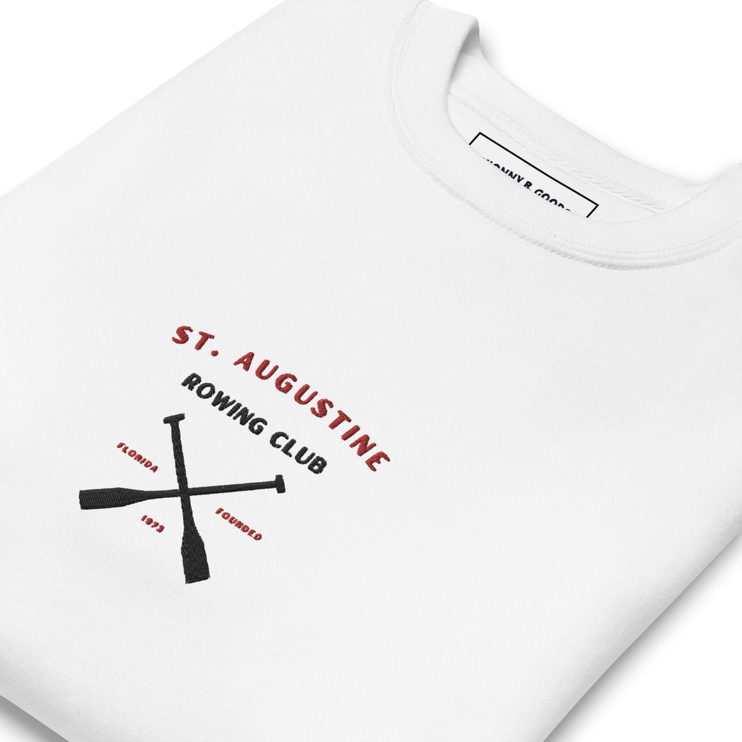 St. Augustine Rowing Club Embroidered  (black) women's Premium Sweatshirt