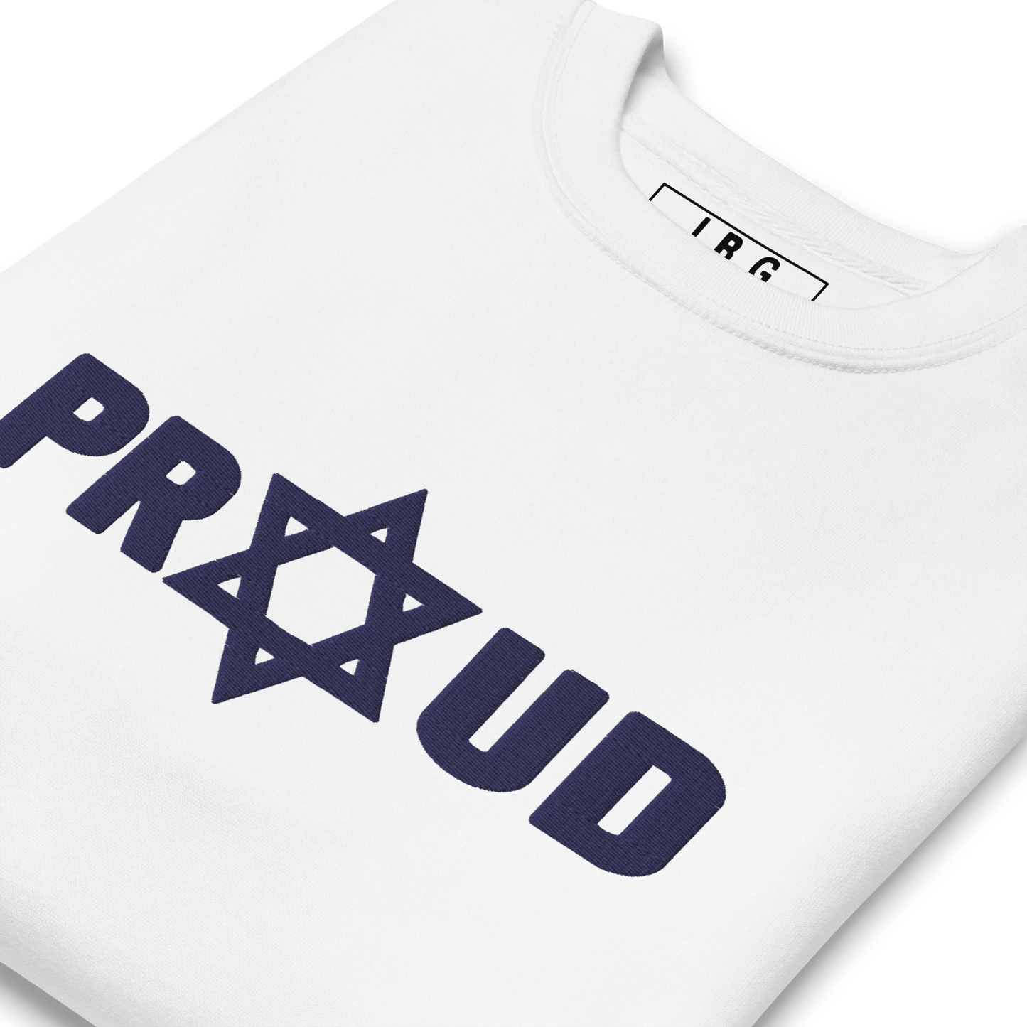 Proud Jew Blue women's Embroidered Premium Sweatshirt