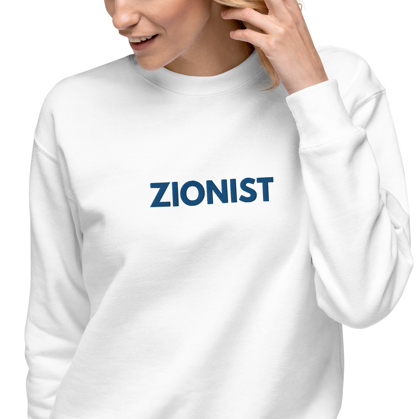 Zionist women's embroiderd Premium Sweatshirt