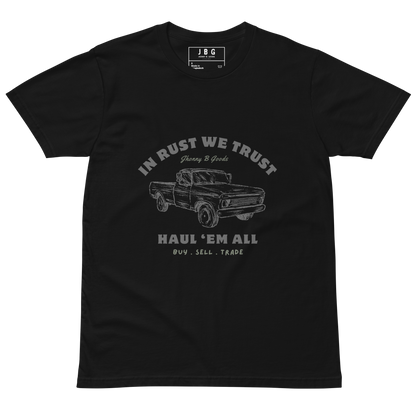 In Rust We Trust men's premium t-shirt