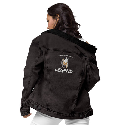 Be A Legend Women's denim sherpa jacket