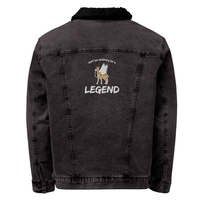 Be A Legend Women's denim sherpa jacket