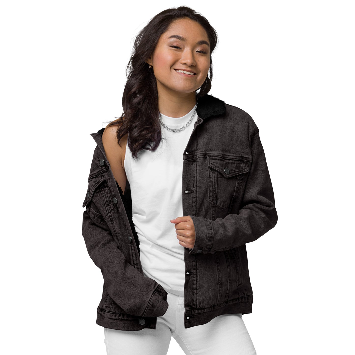 JBG Snake Women's denim sherpa jacket