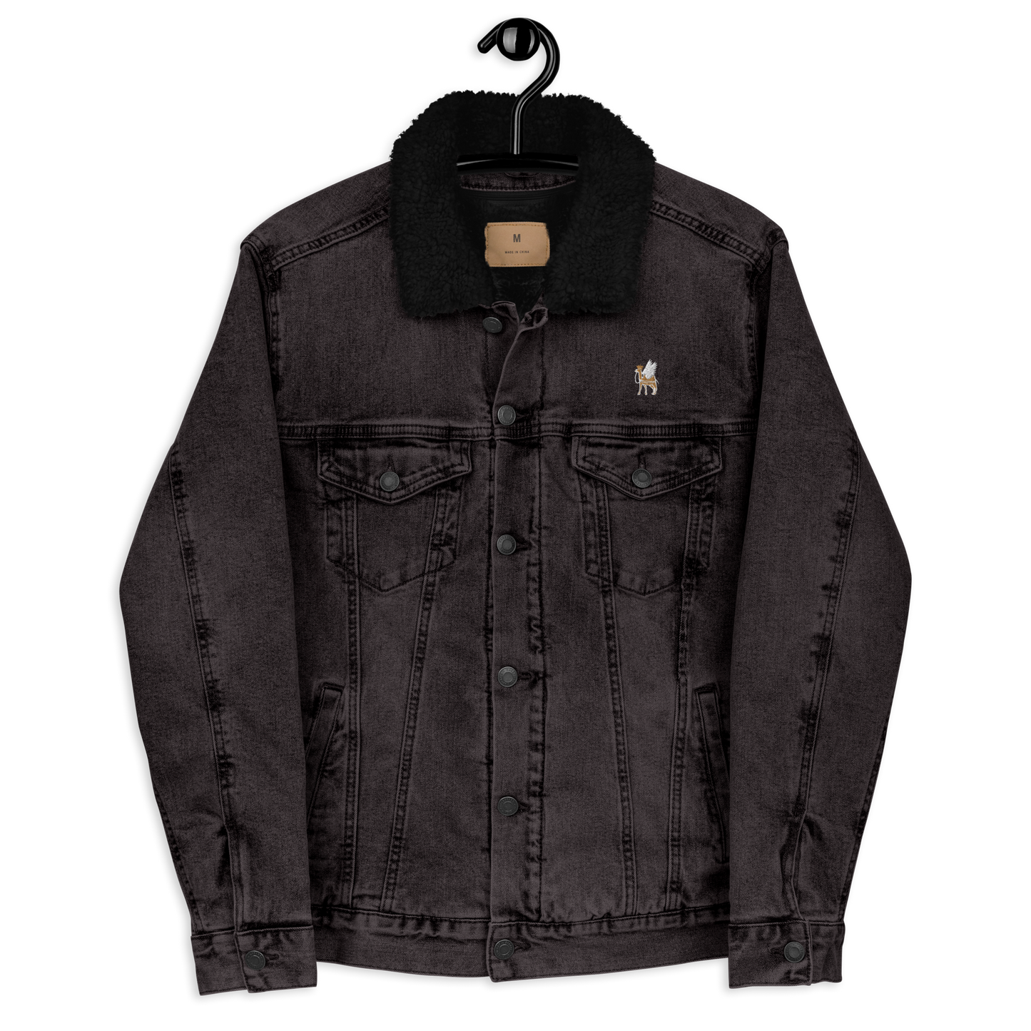 Men's western denim desert Sherpa jacket