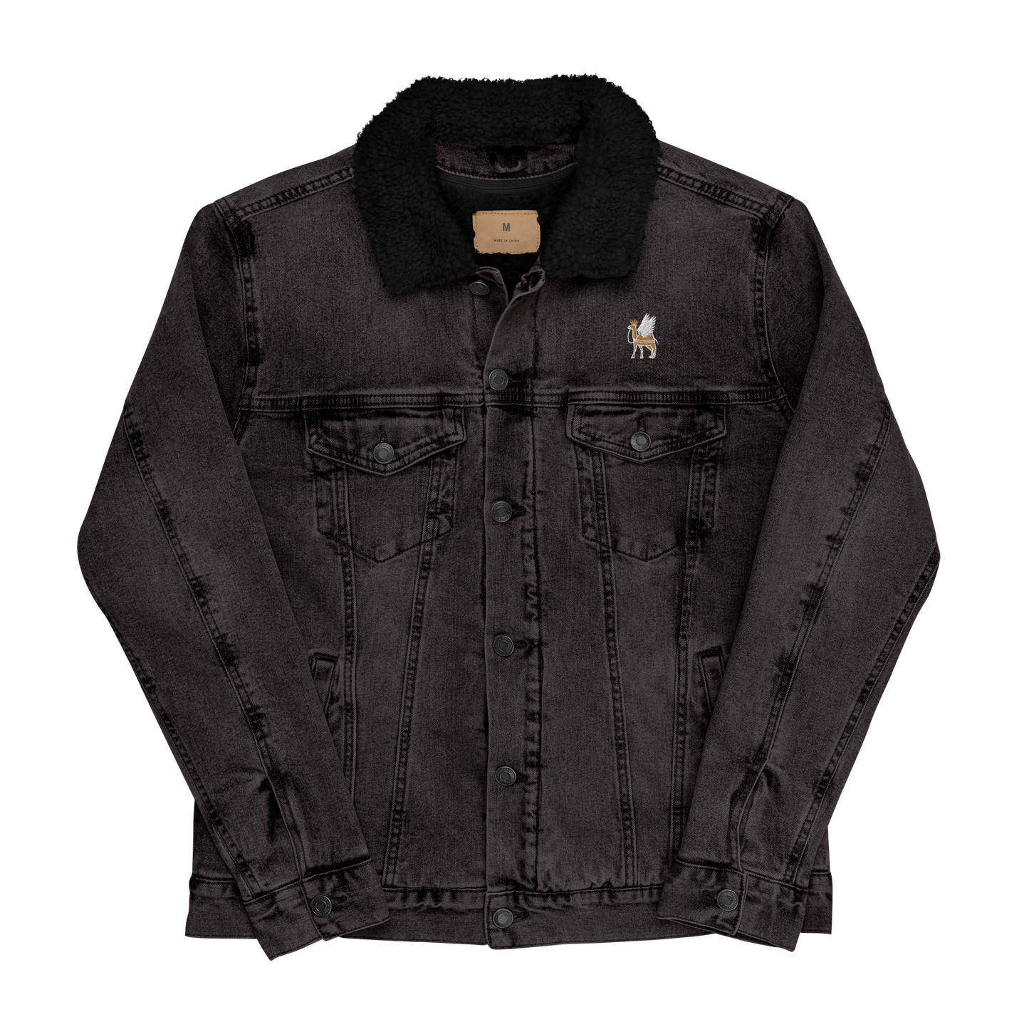 men's Western denim King Sherpa jacket