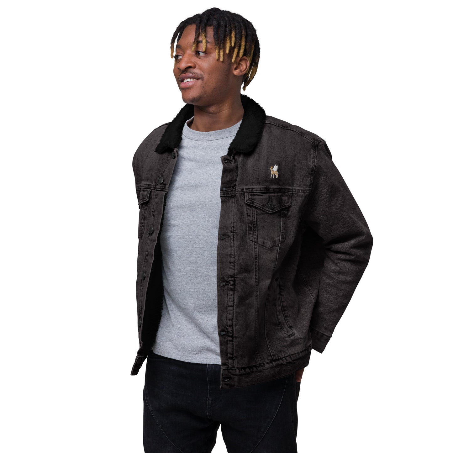 Men's  king denim sherpa jacket