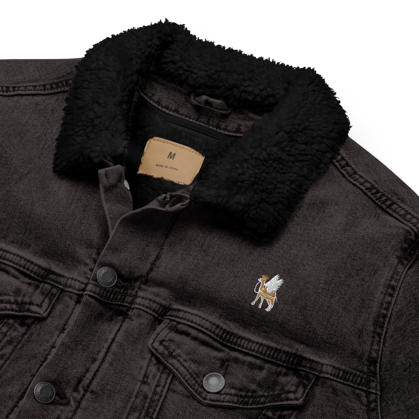 Men's western denim desert Sherpa jacket