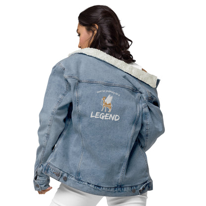 Be A Legend Women's denim sherpa jacket