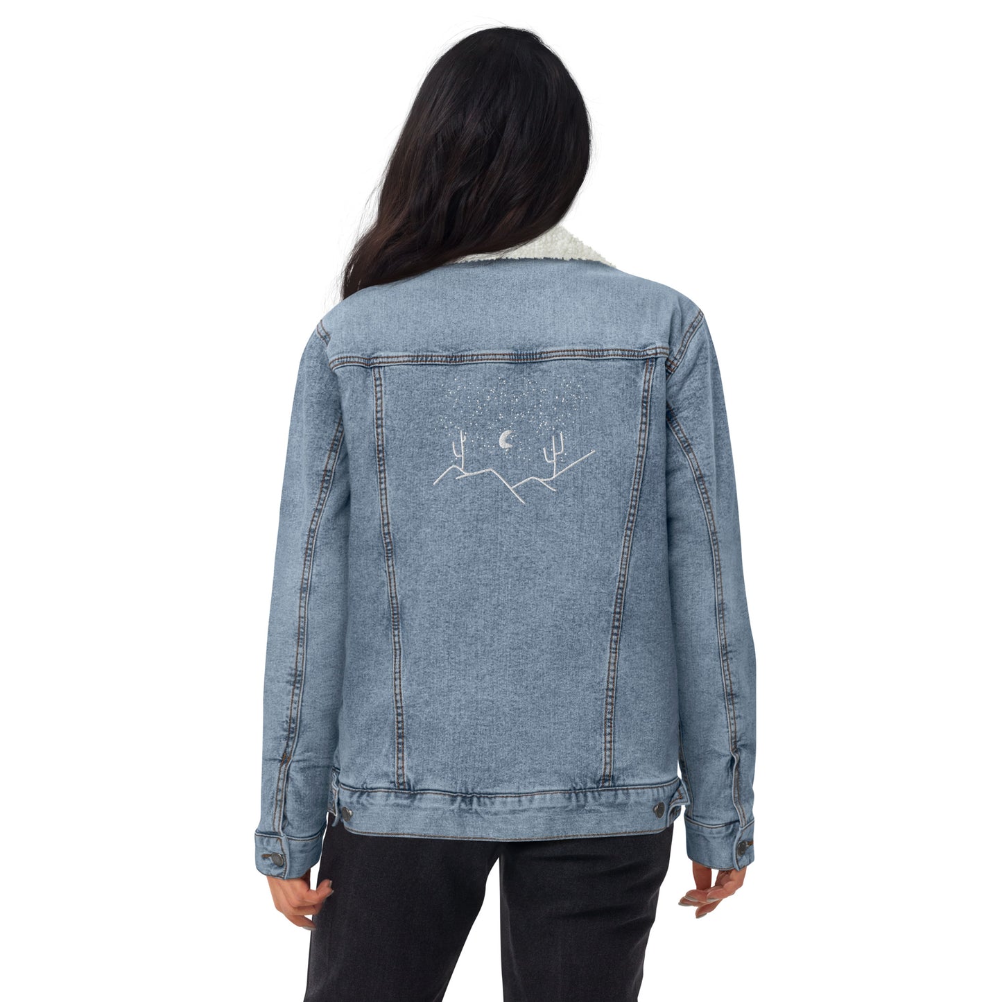 Desert Sky Women's denim sherpa jacket