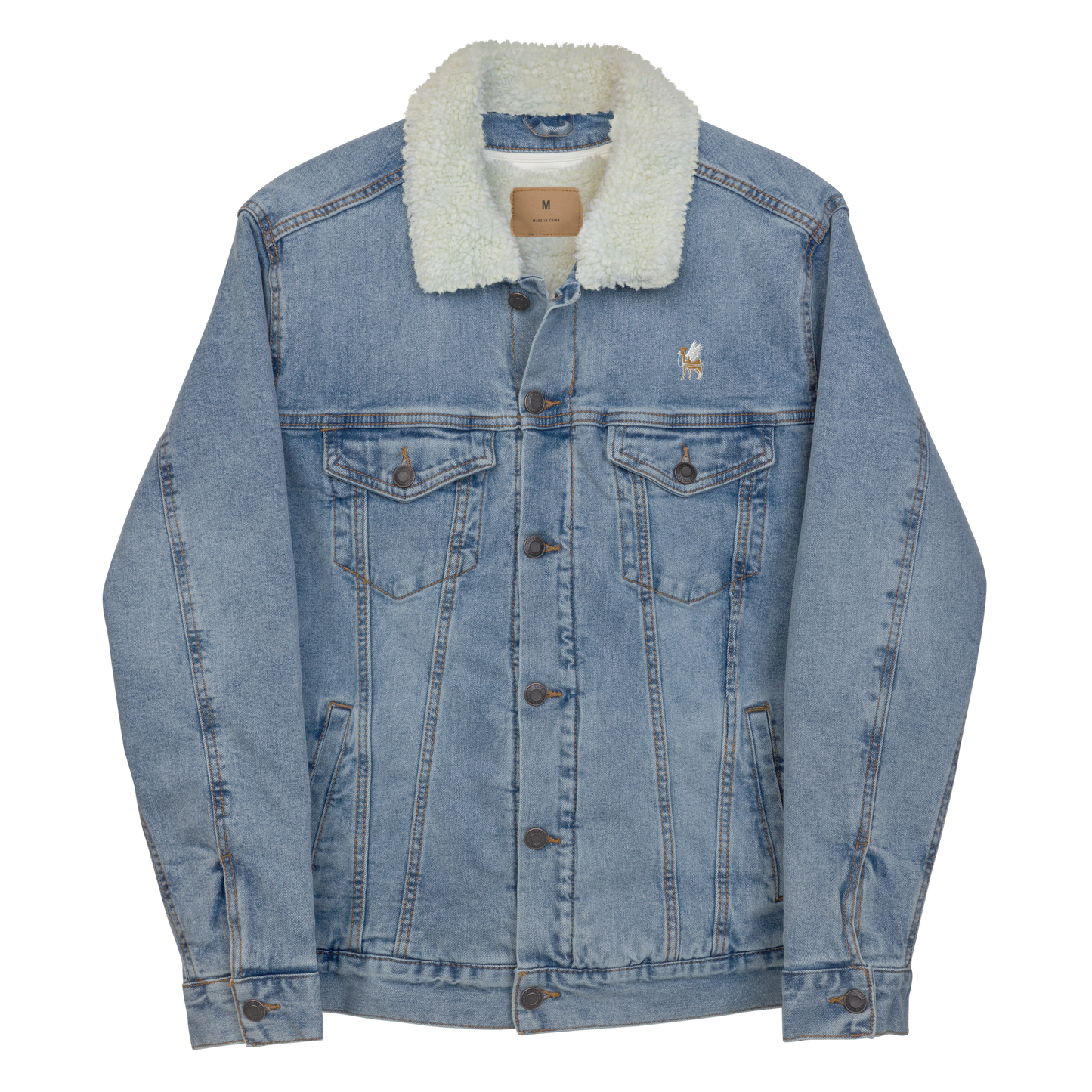 Men's western denim desert Sherpa jacket