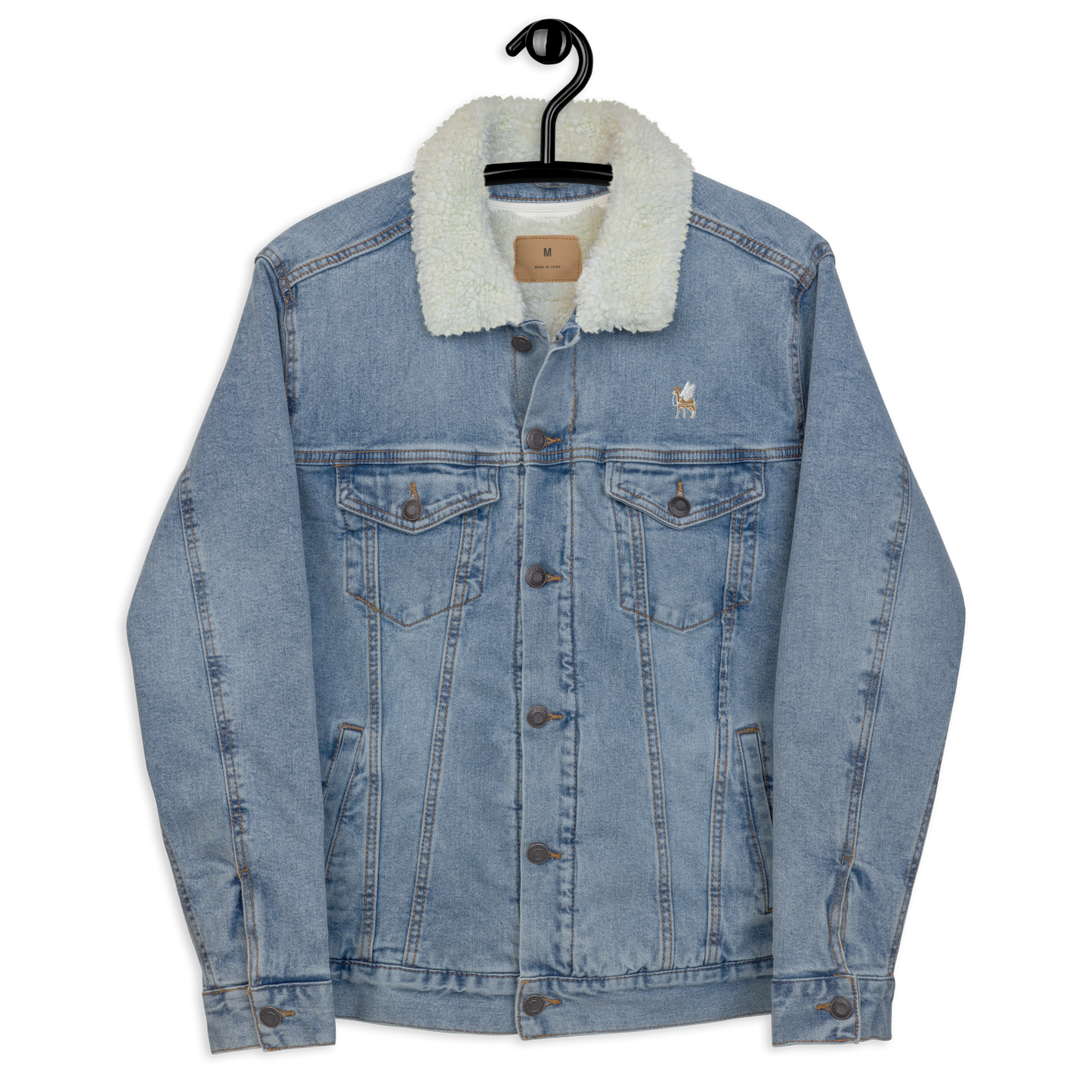 Men's western denim desert Sherpa jacket