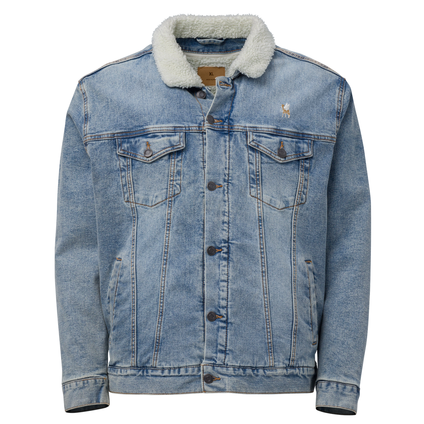 Men's western denim desert Sherpa jacket