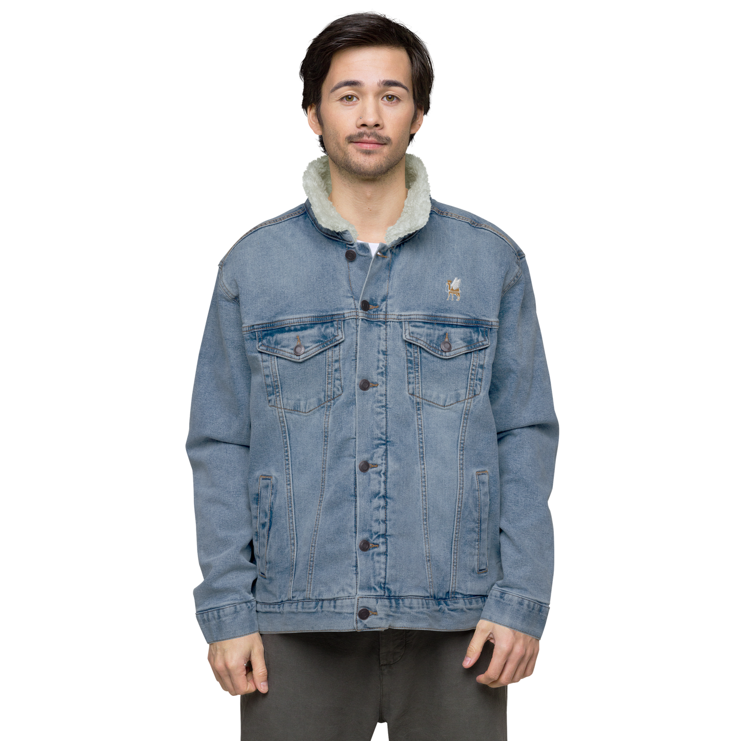 men's Western denim King Sherpa jacket