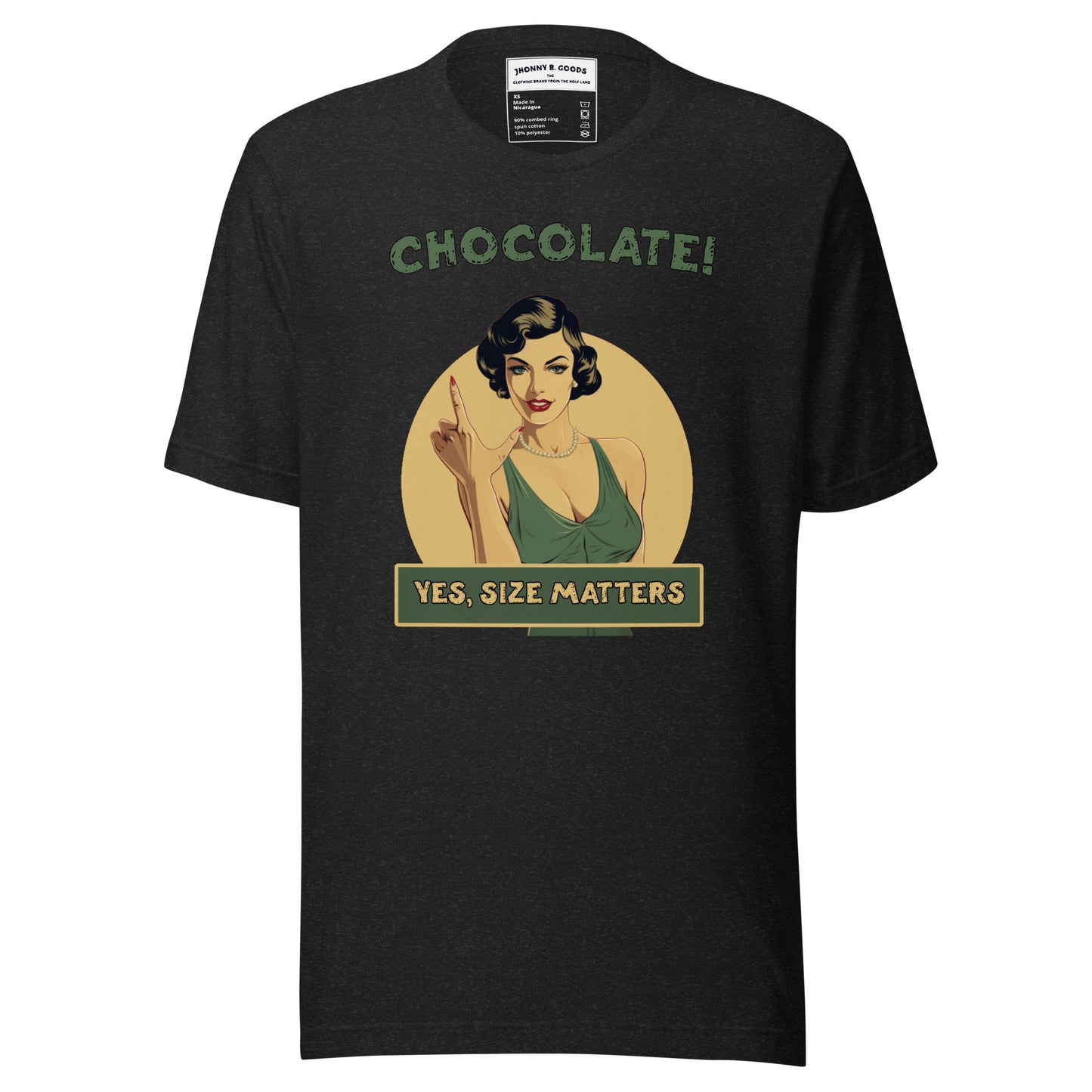 Chocolate Size does matter Unisex t-shirt