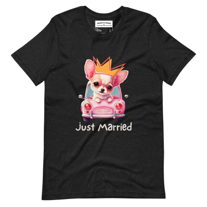 Just Married dogs women's t-shirt