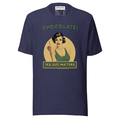 Chocolate Size does matter Unisex t-shirt