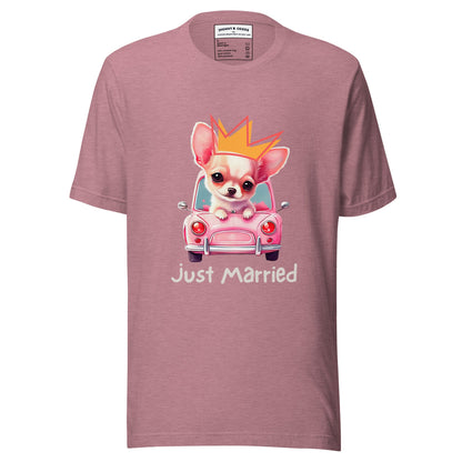 Just Married dogs women's t-shirt