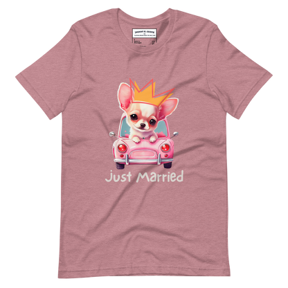 Just Married dogs women's t-shirt