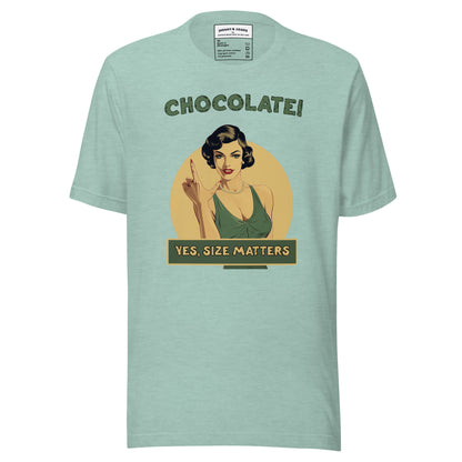 Chocolate Size does matter Unisex t-shirt