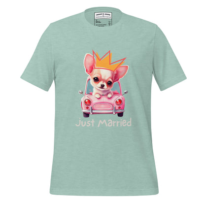 Just Married dogs women's t-shirt