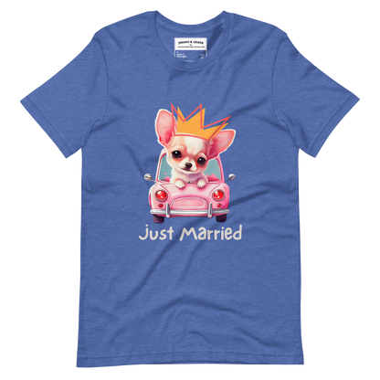 Just Married dogs women's t-shirt