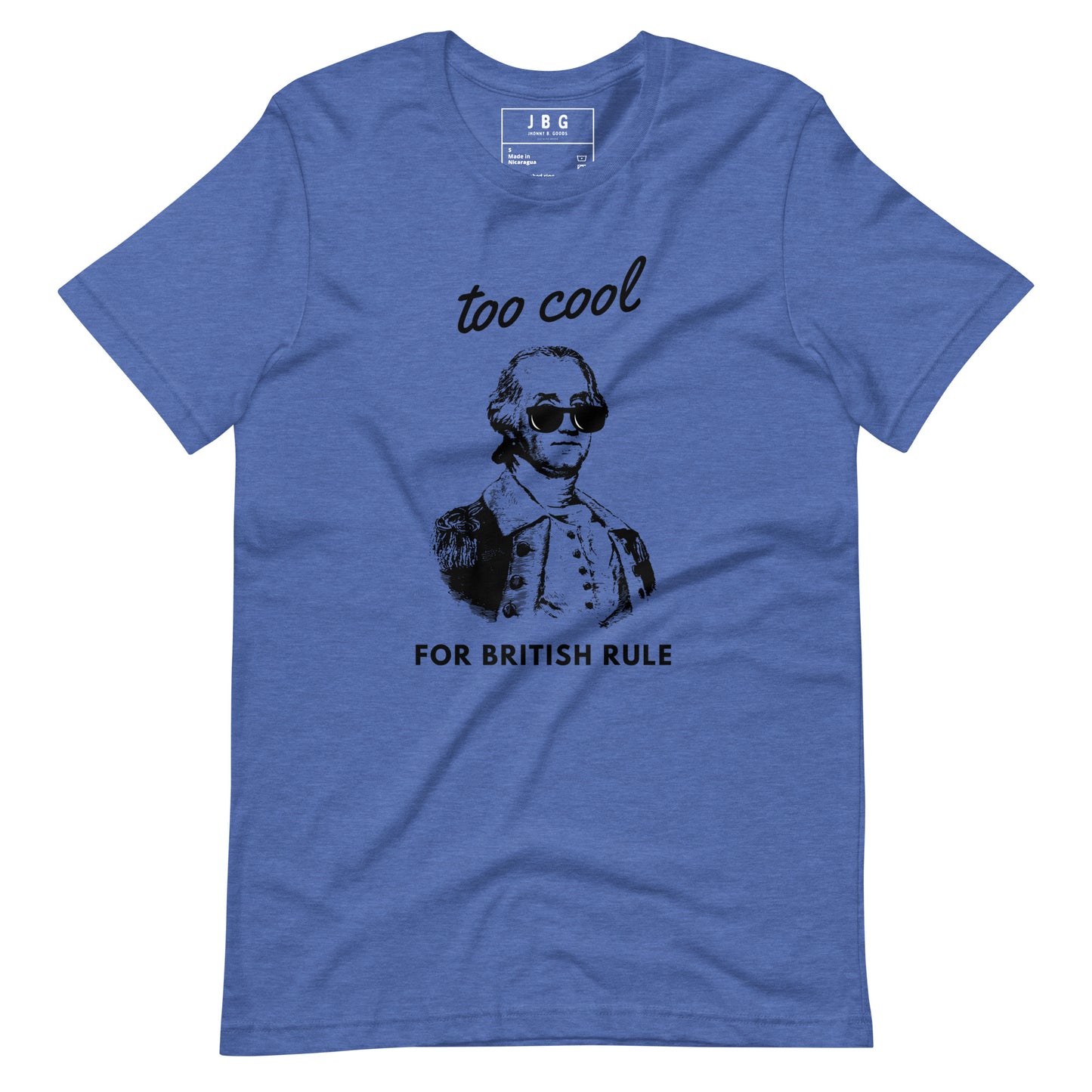 Too Cool For British Rule women's t-shirt