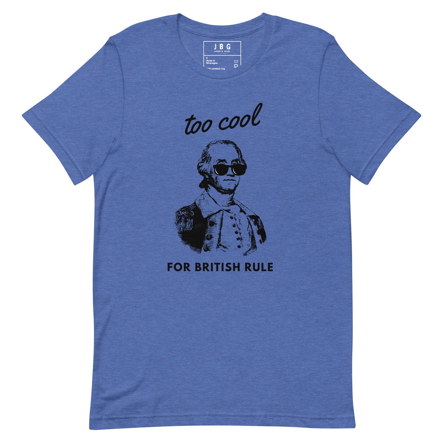 Too Cool For British Rule women's t-shirt