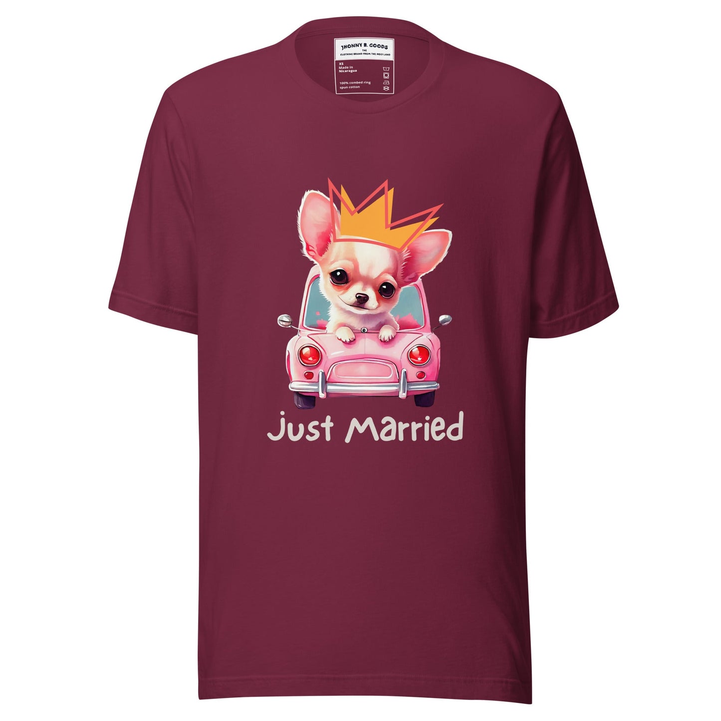 Just Married dogs women's t-shirt