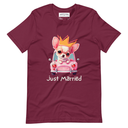 Just Married dogs women's t-shirt