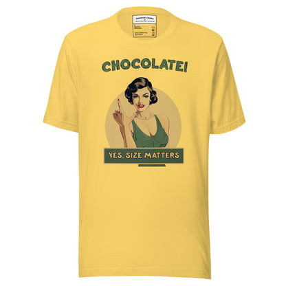 Chocolate Size does matter Unisex t-shirt