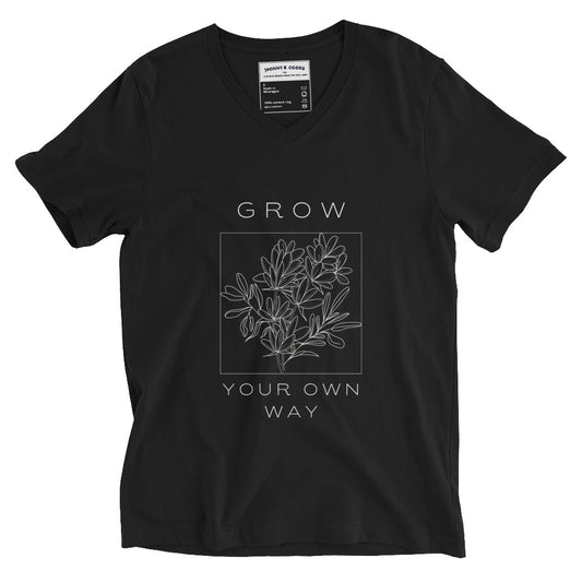 Grow Your Own way women's Short Sleeve V-Neck T-Shirt