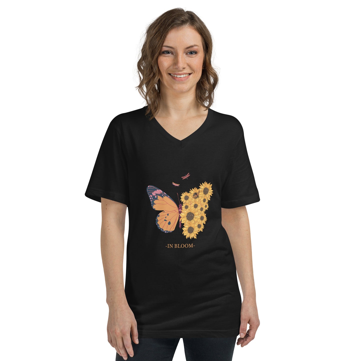 In Bloom women's Short Sleeve V-Neck T-Shirt