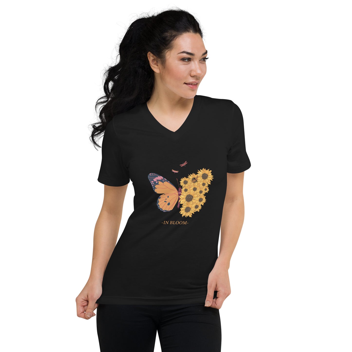 In Bloom women's Short Sleeve V-Neck T-Shirt