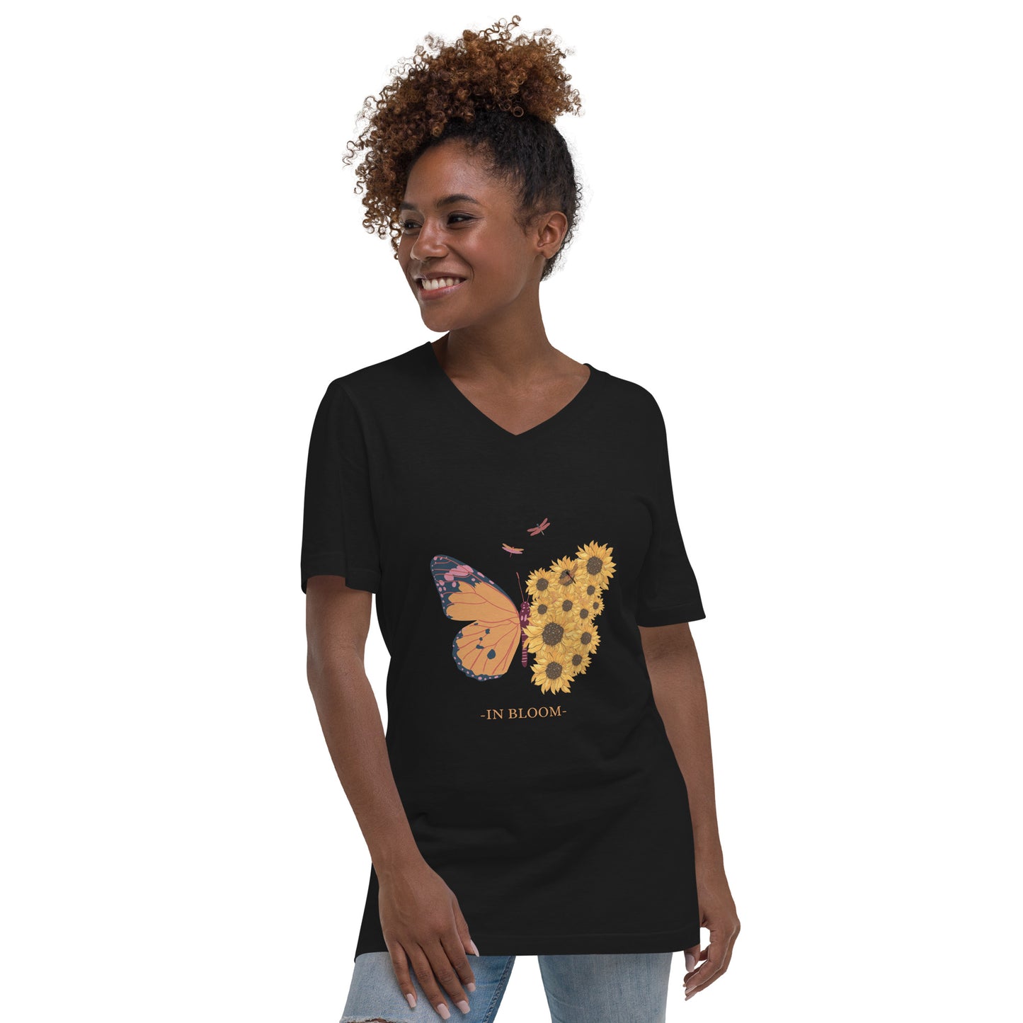 In Bloom women's Short Sleeve V-Neck T-Shirt