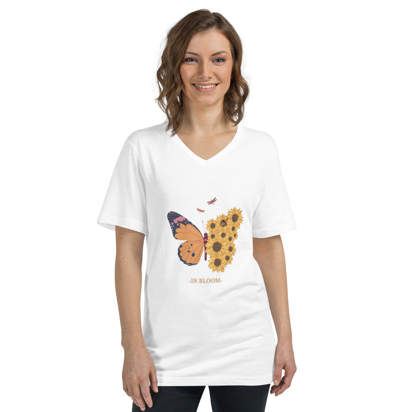 In Bloom women's Short Sleeve V-Neck T-Shirt